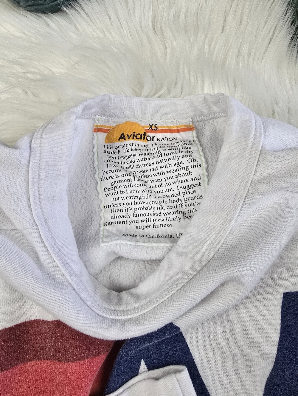 Aviator Nation Logo Crewneck Sweatshirt XS - Picture 8 of 14